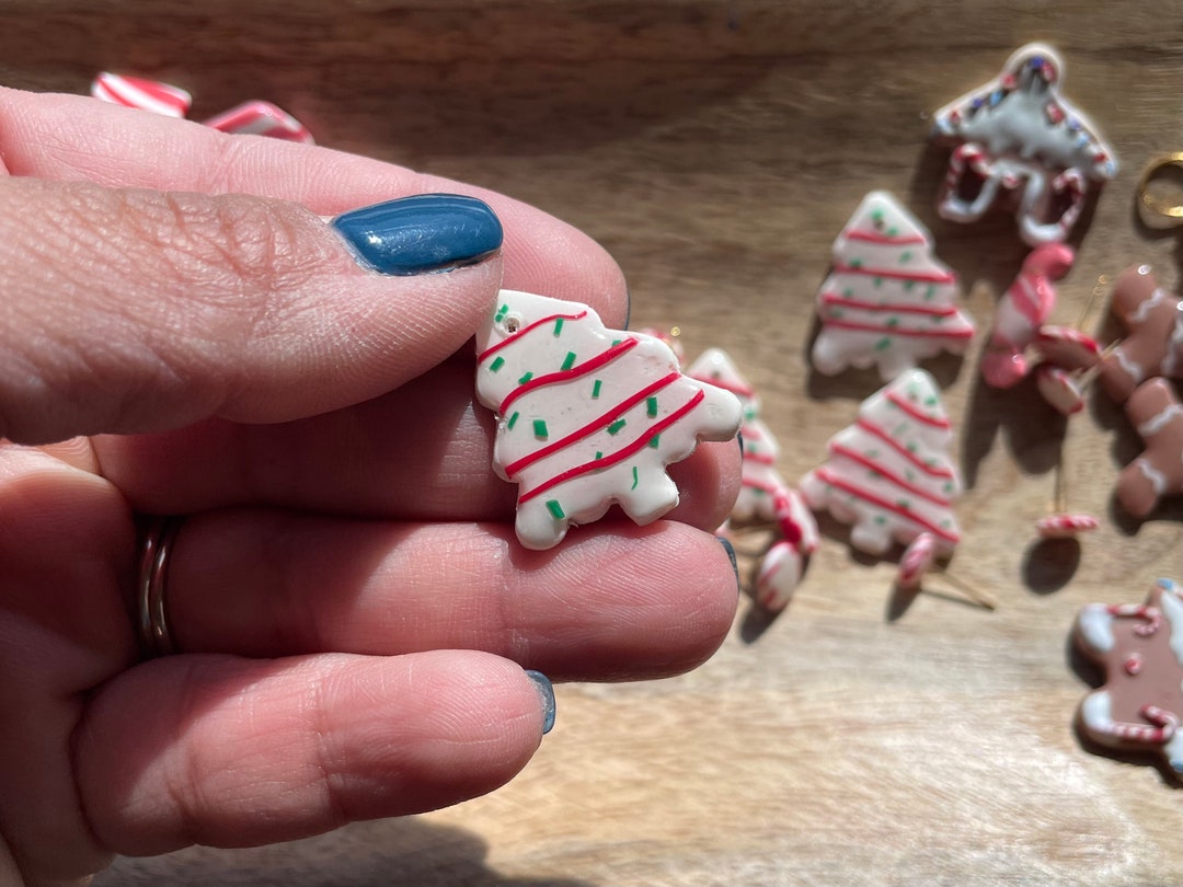 Christmas Tree Snack Earrings/dangle Earrings/ Red White and Etsy