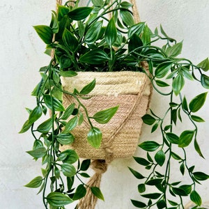 4 pcs Handmade Jute Plant Hanger  |  Flower Pot Holder  |  Hanging jute Rope Plant hanger