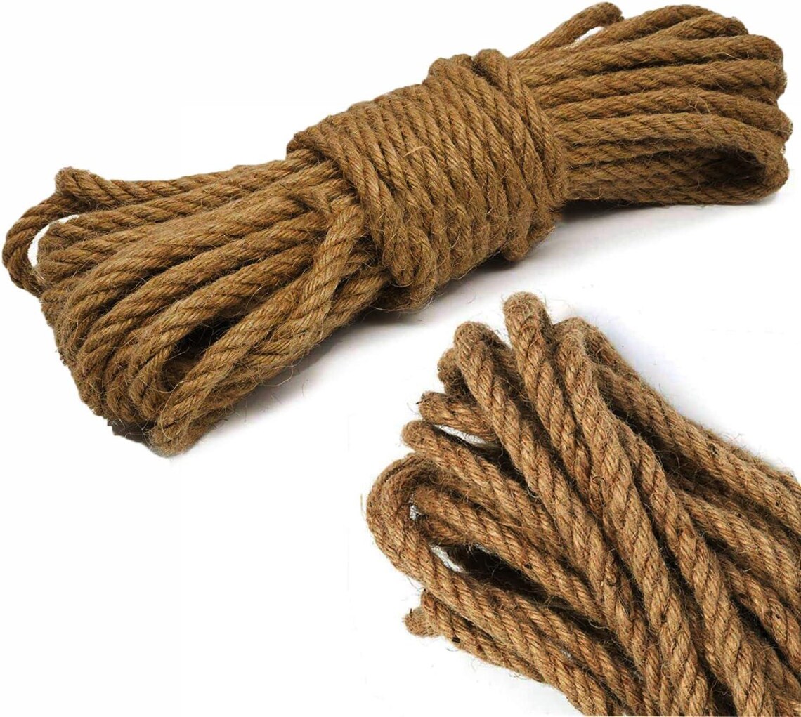 Natural Jute Rope | Twisted Jute Cord | Hessian String | 6mm, 8mm, 10mm ...