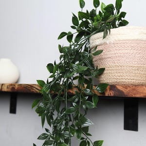 Rustic Handmade Wooden Floating Shelves | Rectangular Pine Wood shelf with Brackets | Length 30inch x 5 inch Depth x 1 inch Thickness