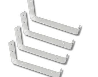 4x wsporniki półek rusztowaniowych w górę | Metalowe wsporniki półek | Rusztowanie | 225 mm x 100 mm x 38 mm