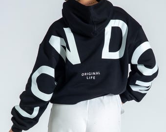 Custom Hoodie - Unisex printed Hoodie with City name Paris - Hoodie for Men / Women - Extra Soft Oversize Hoodie - Custom Text accepted