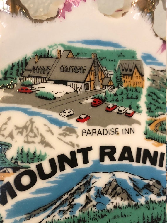 Mount Rainier National Park Washington Vintage Water Bottle