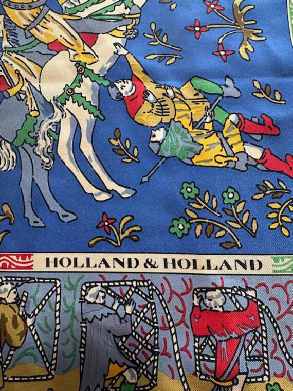 Vintage 1970s, Holland & Holland, Silk Scarf, Med… - image 2