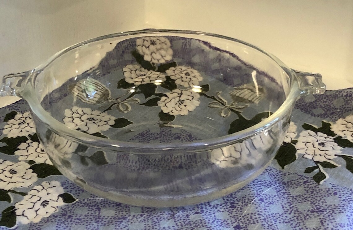 Vintage Pyrex Clear Class Bowls with Lid 019/ 20 oz. Lid Etsy