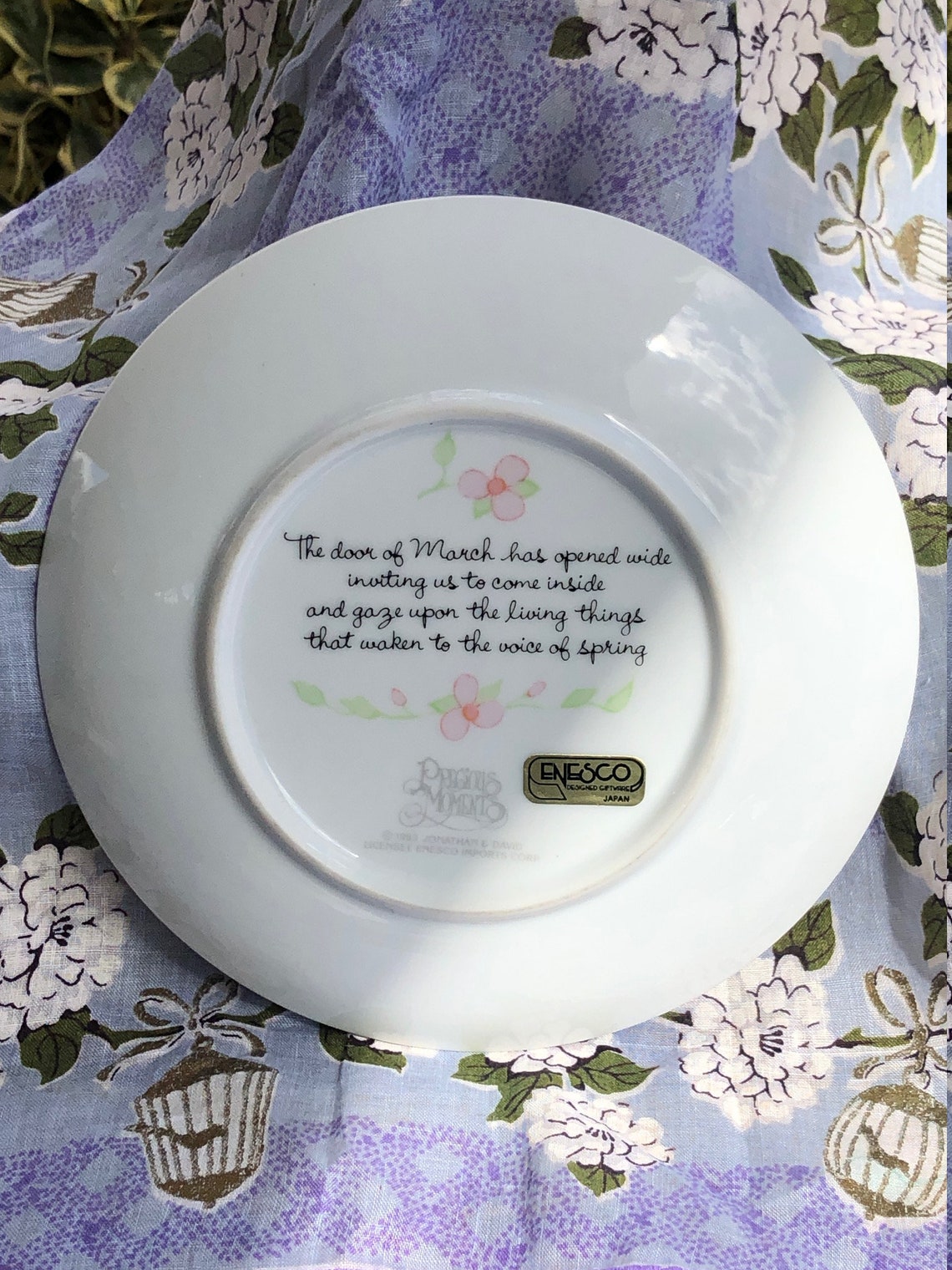 Precious Moments March Plate by Enesco White Porcelain Plate - Etsy