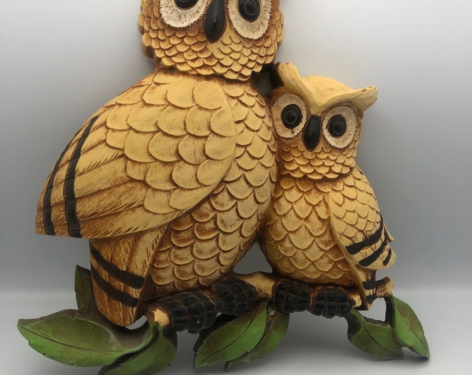 Vintage Owls Wall Hangings Wall Plaques Owl Decor - Etsy