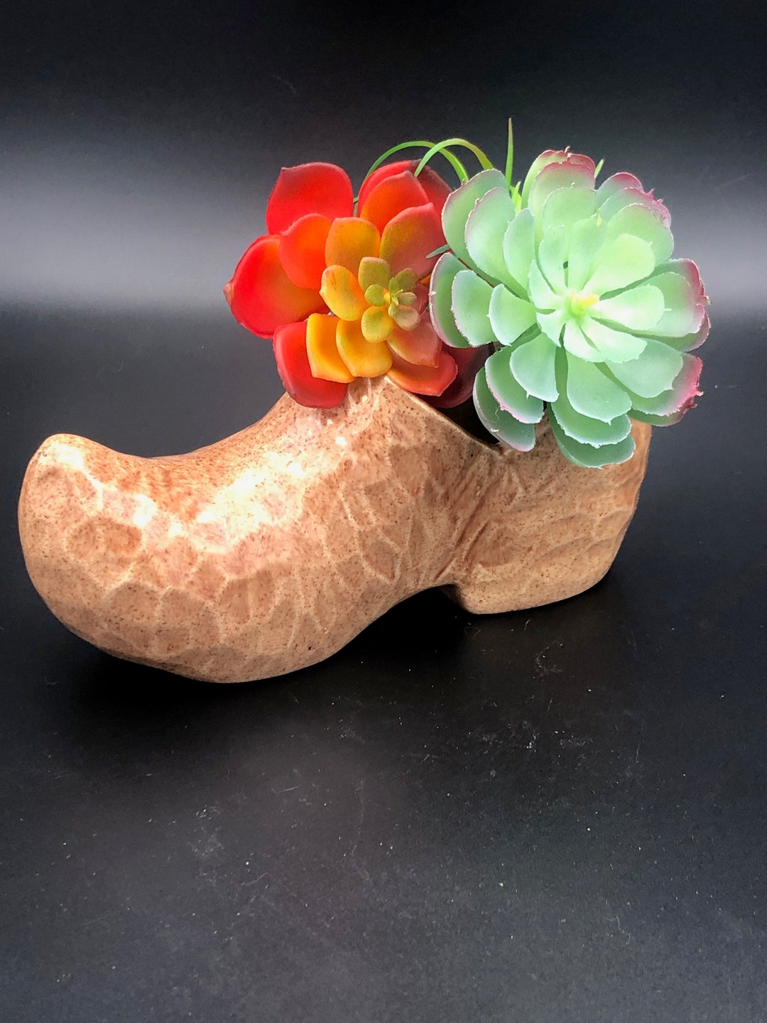 Vintage 1960s, Dutch Shoe Planter, Succulent Planter, Indoor Planter