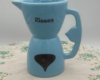 Vaso medidor antiguo Godinger, Hershey's Kisses, para chocolates húmedos y secos.