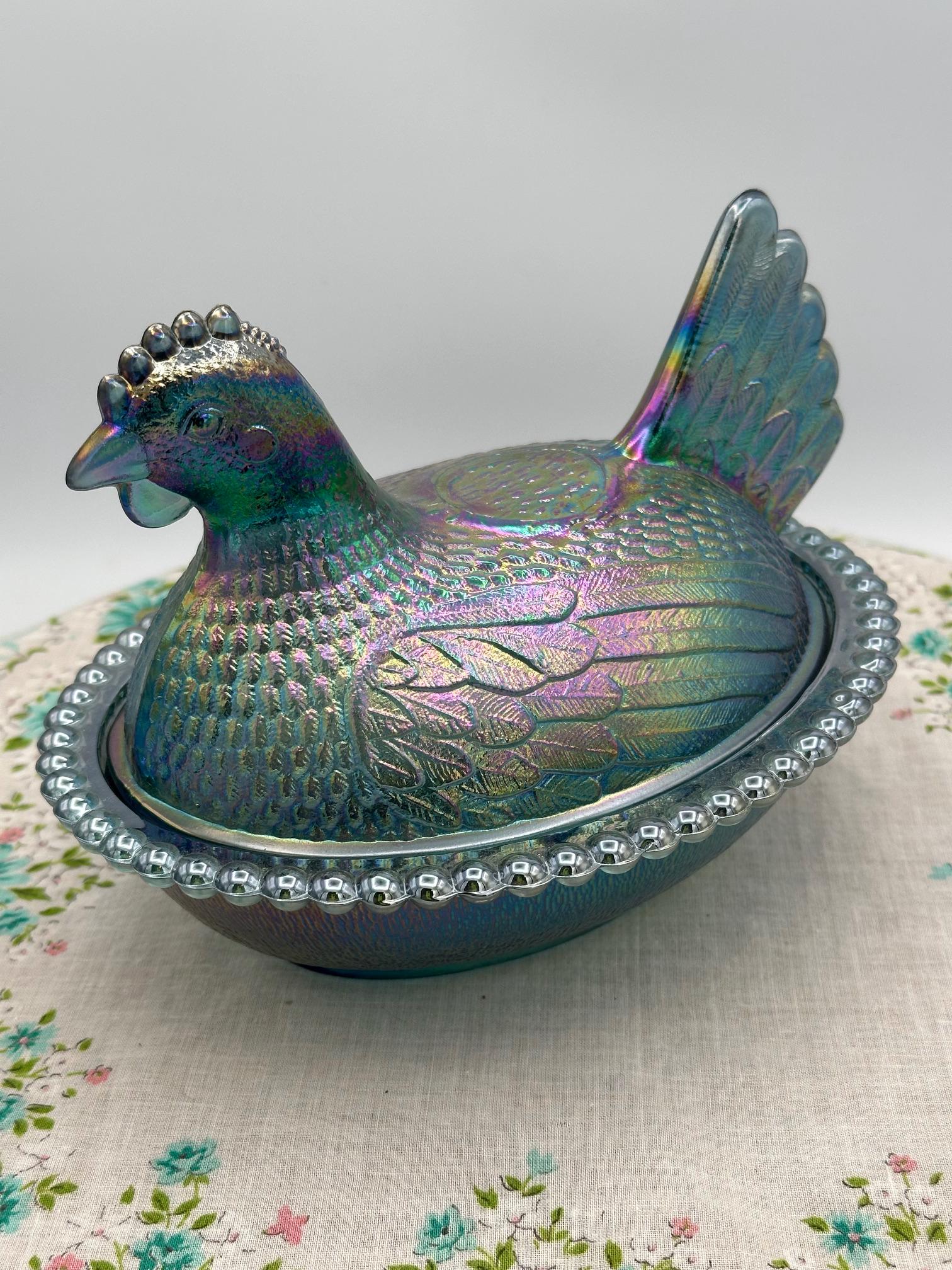 Rare Indiana Glass Hen - Etsy