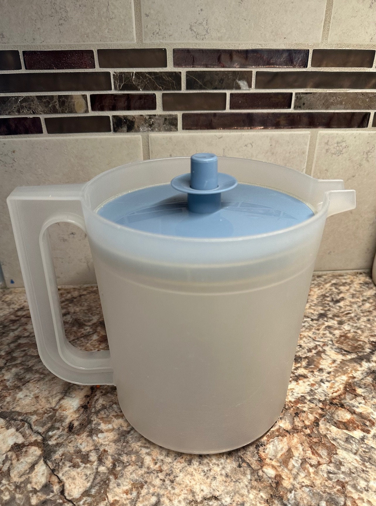 Tupperware Mini Pitcher Preludio Acrylic Pitcher 2133 1 3/4 Cup or 5515  Triangle Pitcher Hinged Lid Play Camping RV Your Pick 