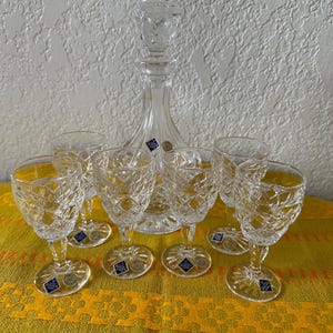 Crystal Bohemia Decanter Set - Etsy
