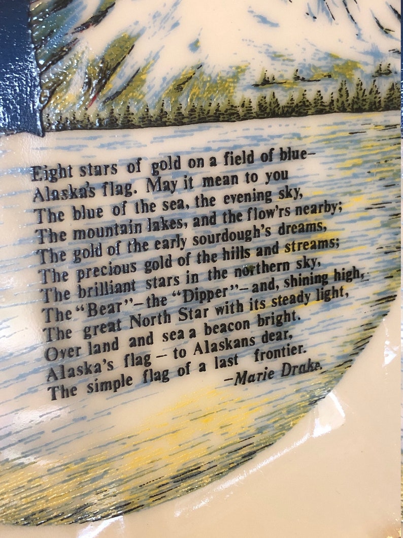 Alaska Souvenir Plate Poem by Maire Drake Small Decorative - Etsy