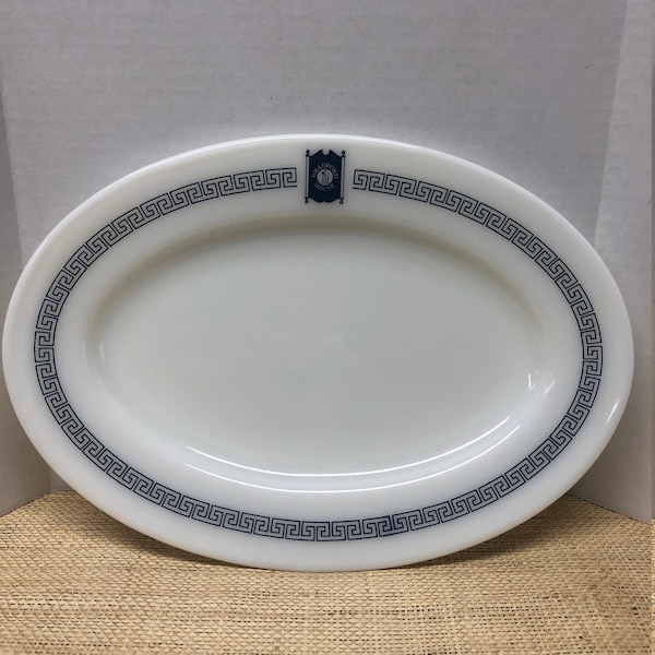 Vintage Pyrex Milk Glass Platter, Bradford House, Restaurant Ware, Diner dishes, Diner Platter