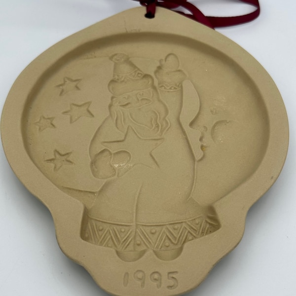 Vintage 1995, Santa In The Moon, Brown Bag Cookie Art, Hill Design, Shortbread Cookie, Cookie Gift, Christmas Cookie,