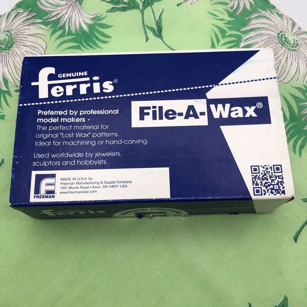 Ferris File-A-Wax, 1 Lb, Purple Medium, Jewelry Making, Lost Wax Casting, Model Making Wax, Carving Block, Genuine Freeman, Ferris Wax