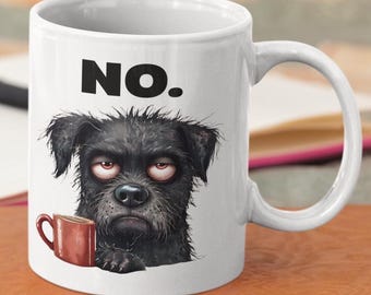 Funny Anti Social Dog Mug, Gift Idea For Dog Lover, Office Mug, Sarcastic Gift for Dog Lovers, Coworkers Gift For Grumpy Friend