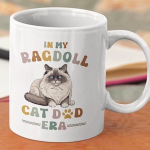 Ragdoll Cat Mug Gift For Men, Retro Cat Lover Gift, Ragdoll Cat Dad Mug, Cat Owner Gift