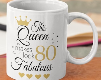 80th Birthday Gift For Grandma, 80th Birthday Mug, 80th Bday Presents, 80 Birthday Mug Gift For Mum Women 1945 Gift Happy 80th Birthday Mug