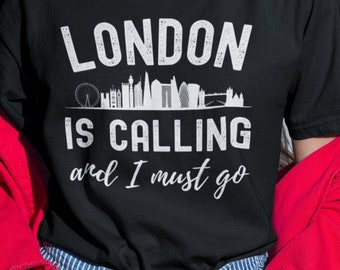 London City Skyline T-Shirt, 'London is Calling' Souvenir Tee Shirt, Travel Gift