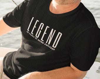 40th Birthday T-shirt Gift for men, 40th Birthday Gift for him, 40th Birthday Shirt, 40th legend tshirt, Gift for man, Gift for 40th