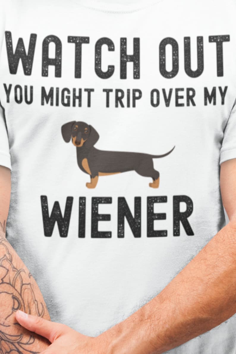 Funny Wiener Shirt Gift for Men, Dachshund dad gift, Dachshund Shirt, sausage dog, Doxie gift for him weiner dog shirt Dachshund gift man bild 2