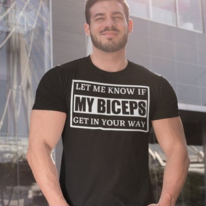 Funny Biceps Gym T-Shirt: Novelty Bodybuilding Gift