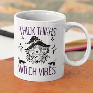 Witch Vibes Mug Gothic Mugs Witchcraft Mug Funny Spooky Season Halloween Witchy Gift for best friend Horror Mug Gift for her Wiccan Gifts