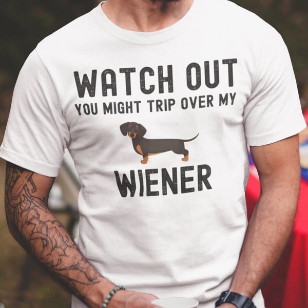 Funny Wiener Shirt Gift for Men, Dachshund dad gift, Dachshund Shirt, sausage dog, Doxie gift for him weiner dog shirt  Dachshund gift man