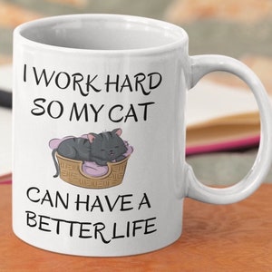 Cat lover Gift, Cat Mug Funny Gift For Cat Lovers Cat Mum Mugs Funny cat owner gift For Her Cat Mug Cat Dad Mug Christmas Gift for Cat Lady