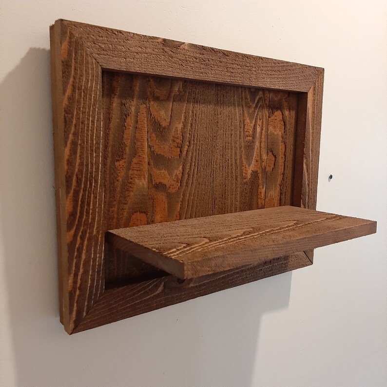Rustic Wall Shelf Country Style Wall Shelf Framed Picture Etsy