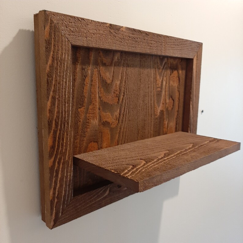 Rustic Wall Shelf Country Style Wall Shelf Framed Picture Etsy
