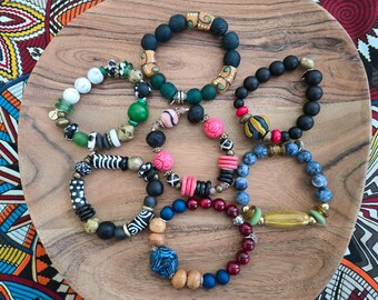 Mixed Bead Bracelet | Stacking Stretch Bracelet