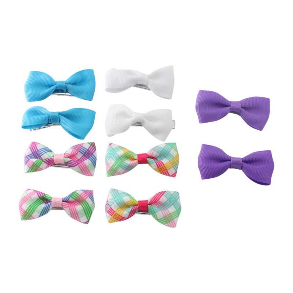 Hair Bow Clips Multicolor 10 pieces Etsy
