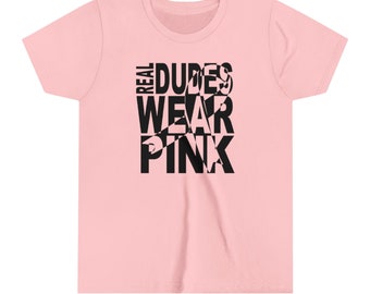 YOUTH Breast Cancer Awareness, Real Dudes Wear Pink Short Sleeve Tee