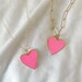 neon pink heart necklaces