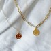 gold smiley face necklaces // paperclip and plain chain