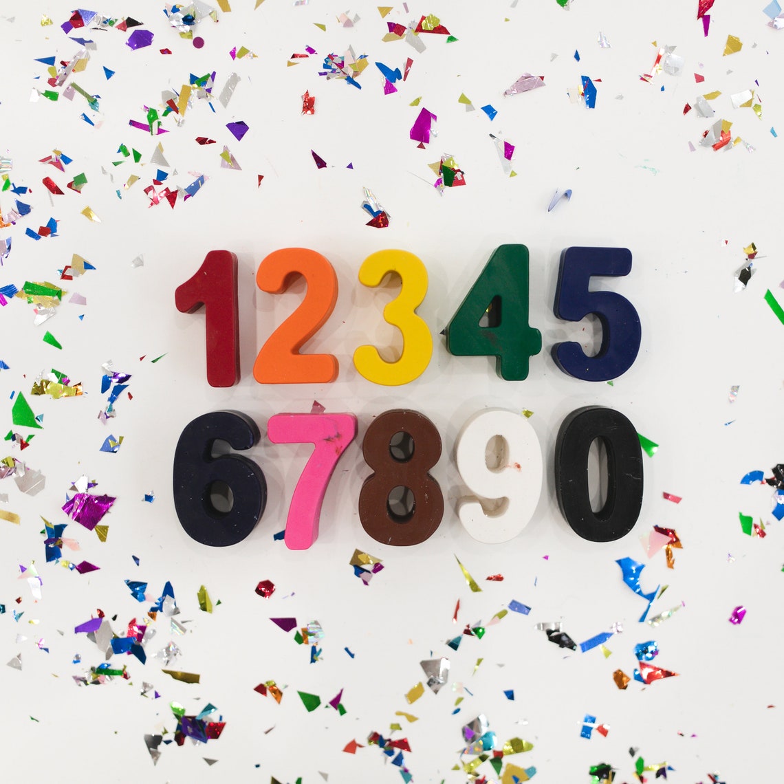 Number Crayons Crayon Numbers 09 Crayon Numbers Crayon Etsy