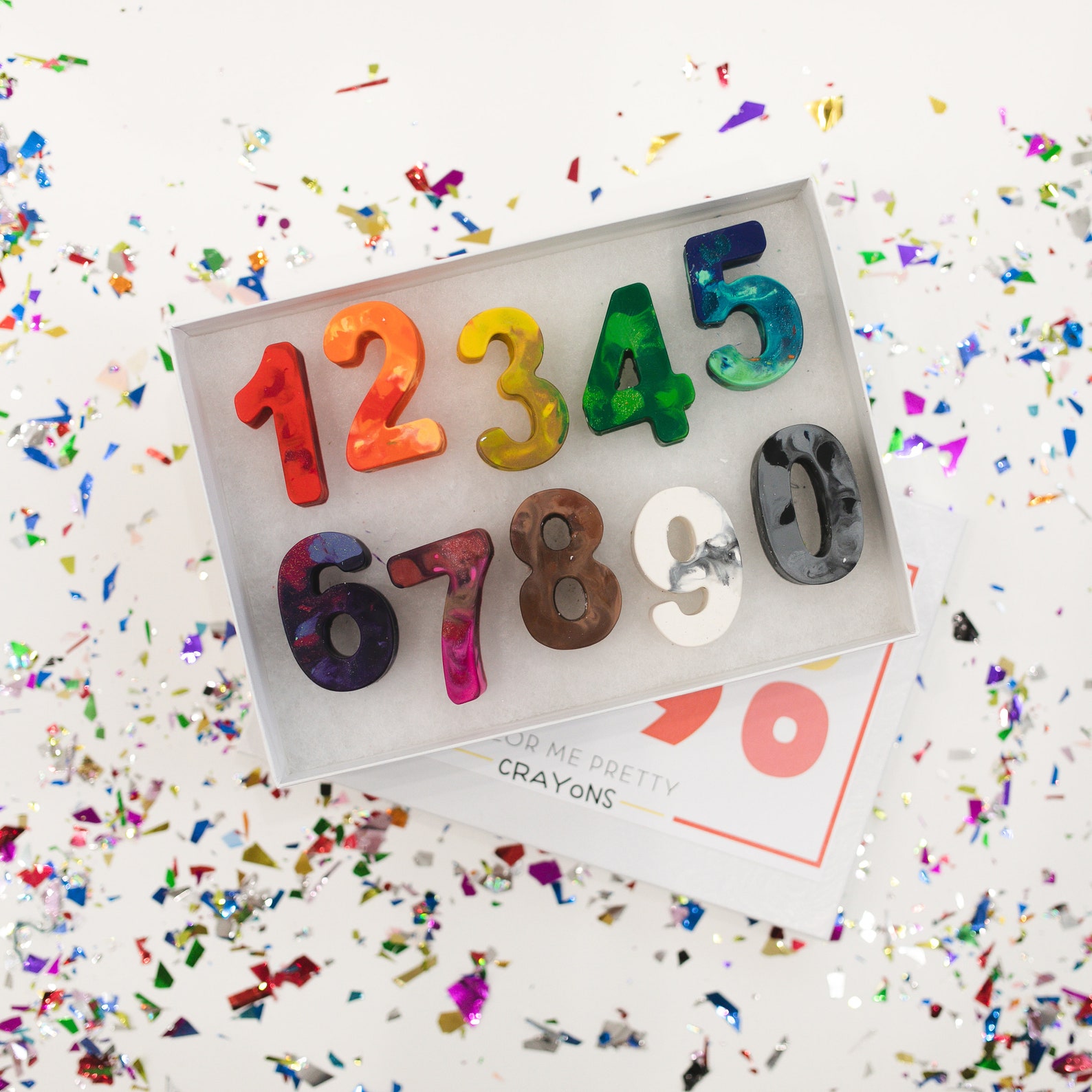 Number Crayons Crayon Numbers 09 Crayon Numbers Crayon Etsy