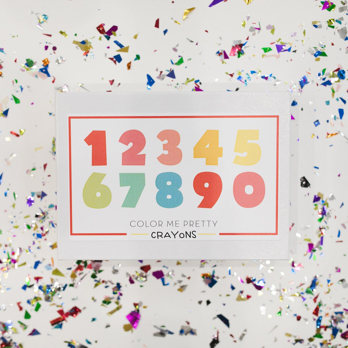 Number Crayons Crayon Numbers 09 Crayon Numbers Crayon Etsy