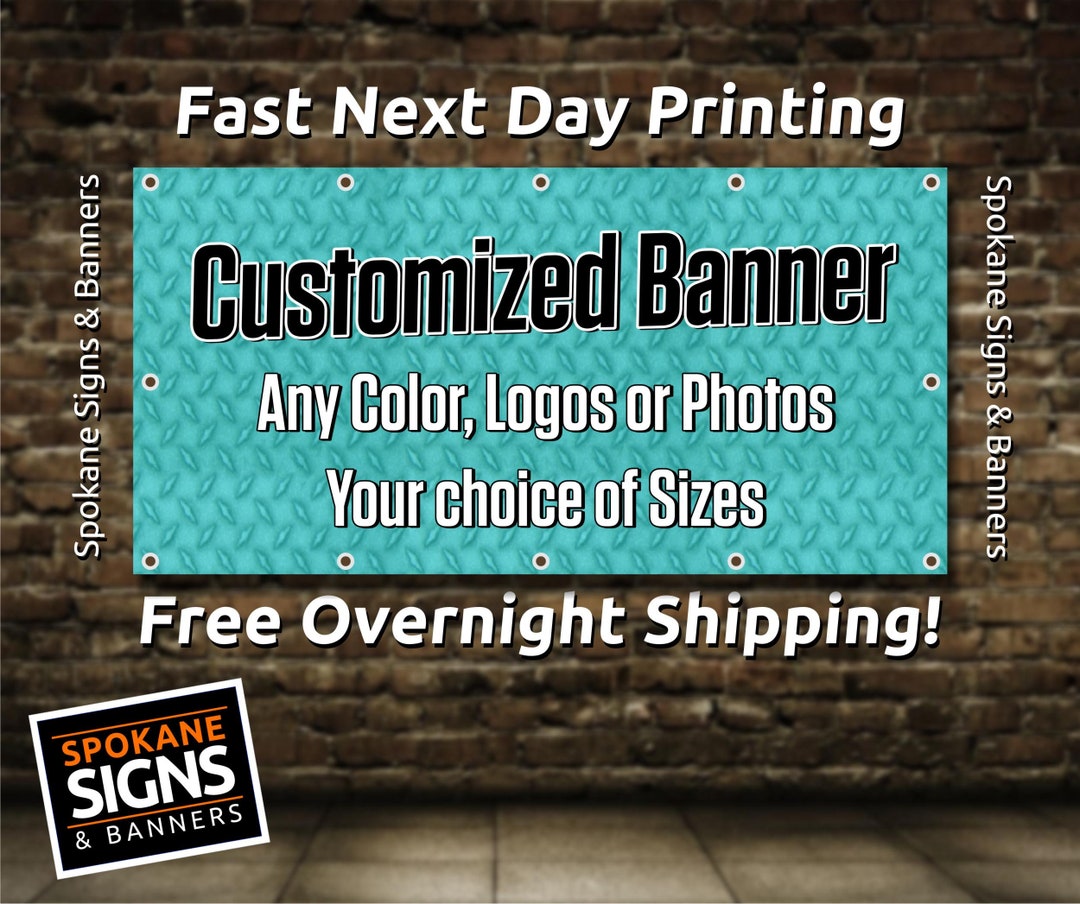 Custom Heavy Duty Outdoor Banners HUGE Any Size up to 8ft by 30ft or