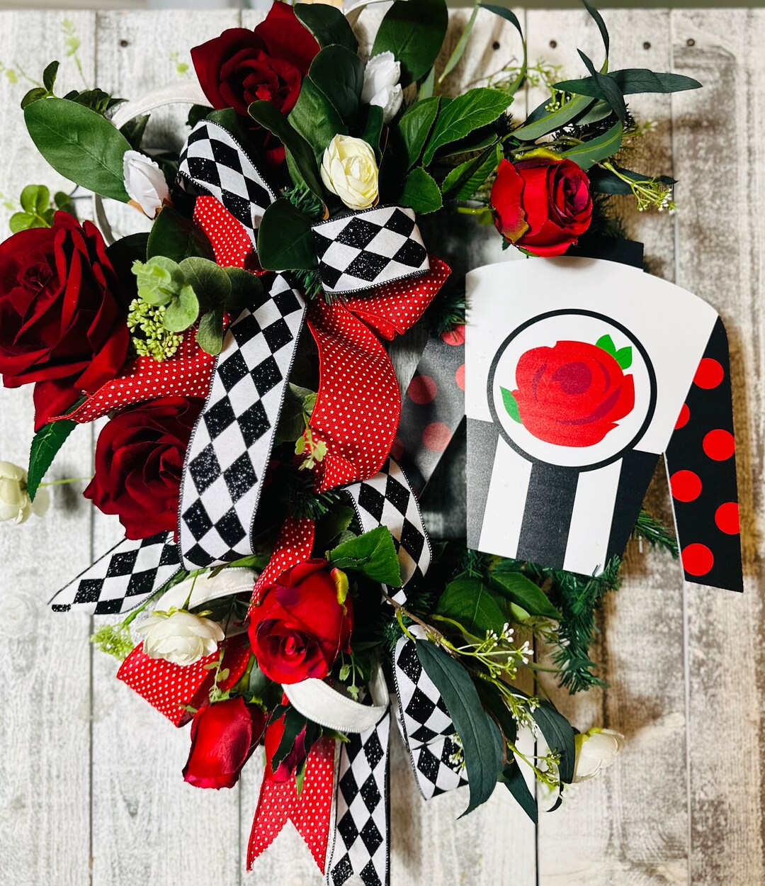 Elegant Kentucky Derby Wreath, Front Door Wreath, Country Chic, Roses