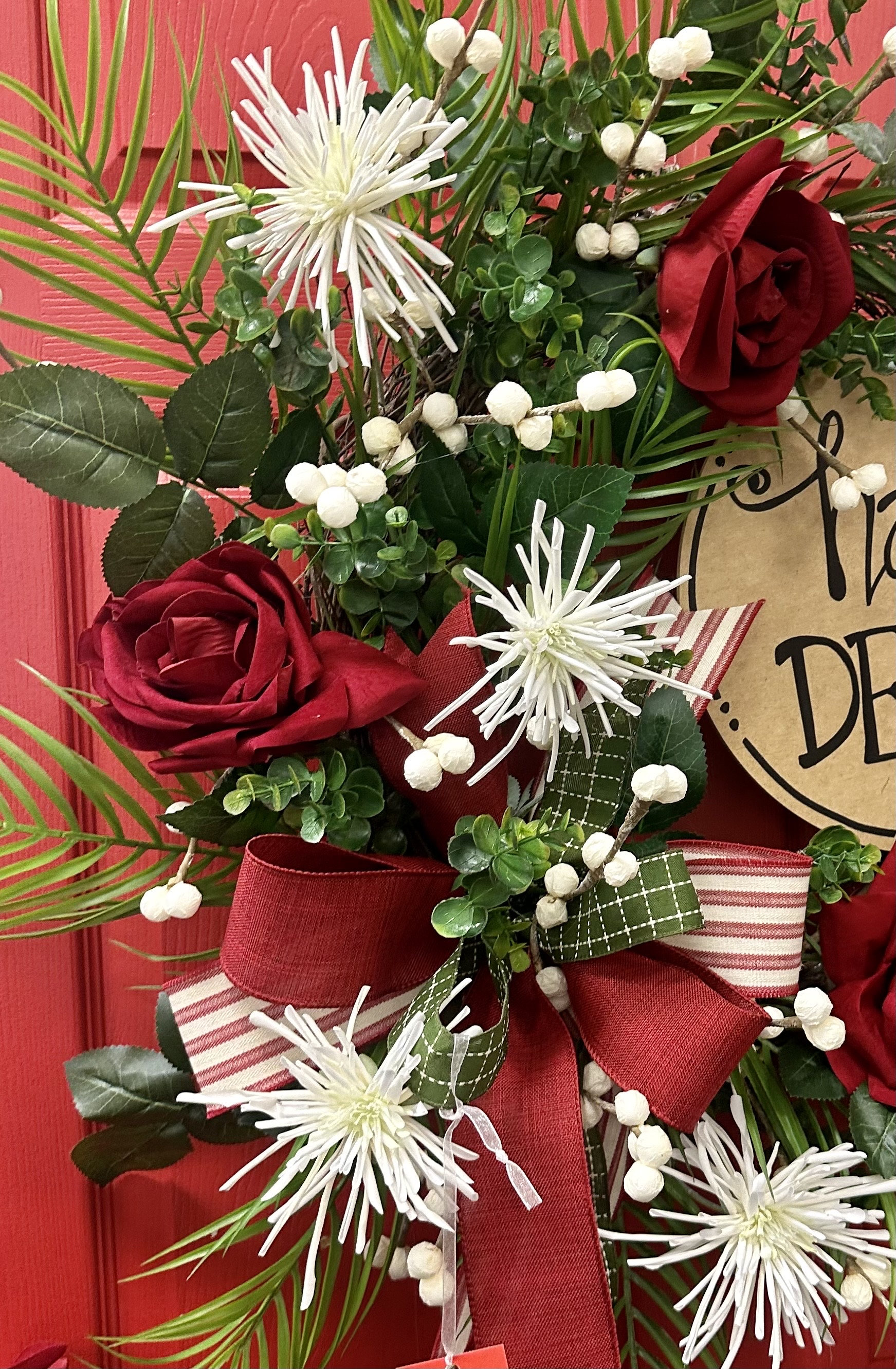 Custom Kentucky Derby Wreath, Front Door Wreath, Country Chic, Roses ...