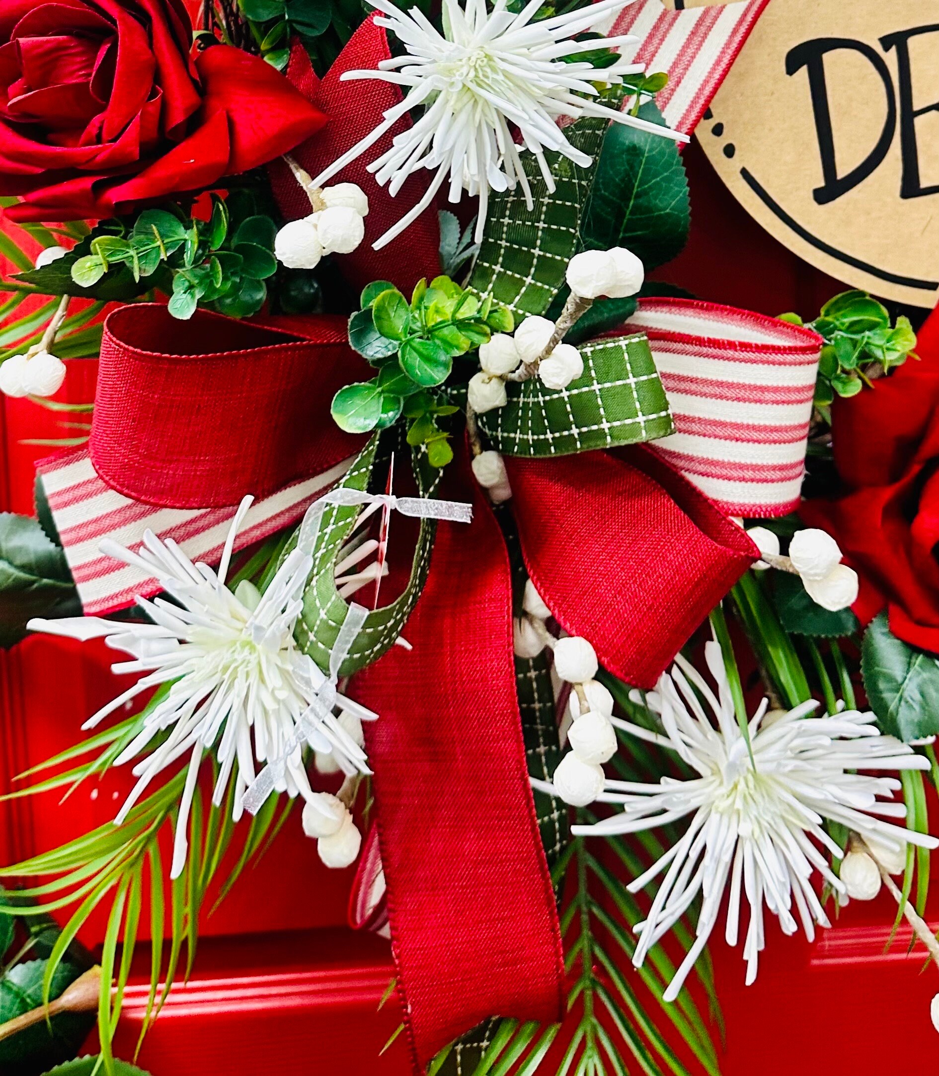 Custom Kentucky Derby Wreath, Front Door Wreath, Country Chic, Roses ...