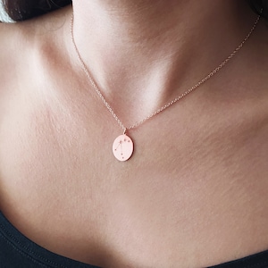 Zodiac Necklace, Constellation Necklace, Astrological Sign Necklace, Astrology Sign Necklace, Zodiac Signet Necklace, Horoscope Necklace