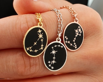 Zodiac Constellation Necklace, Custom Astrology Sign, Best Friend Gift, Zodiac Necklace Pendant, Star Sign Necklace, Astrology Sign Necklace