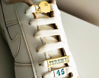 Sterling Silver Personalized Shoe Buckle Charms: Custom Sneaker Charm