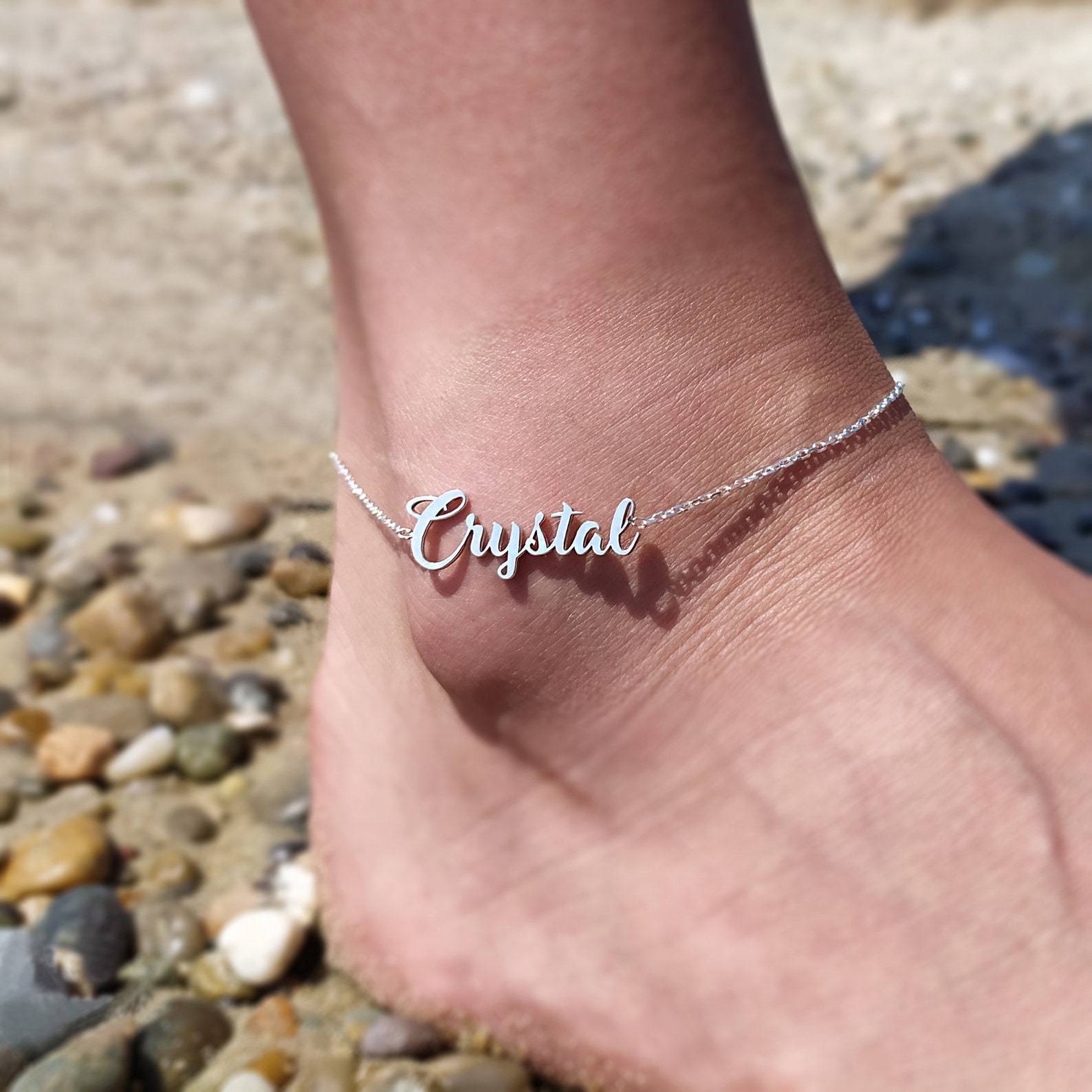gold name anklet