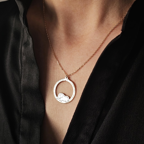 Gold Fill Little Prince Necklace: Elephant Boa Illusion, Story Jewelry