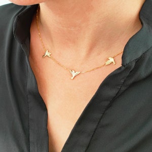 Hummingbird Necklace, Bird Lover Necklace Gift For Her, Flying Bird Necklace, Hummingbird Jewelry, Silver Hummingbird Pendant